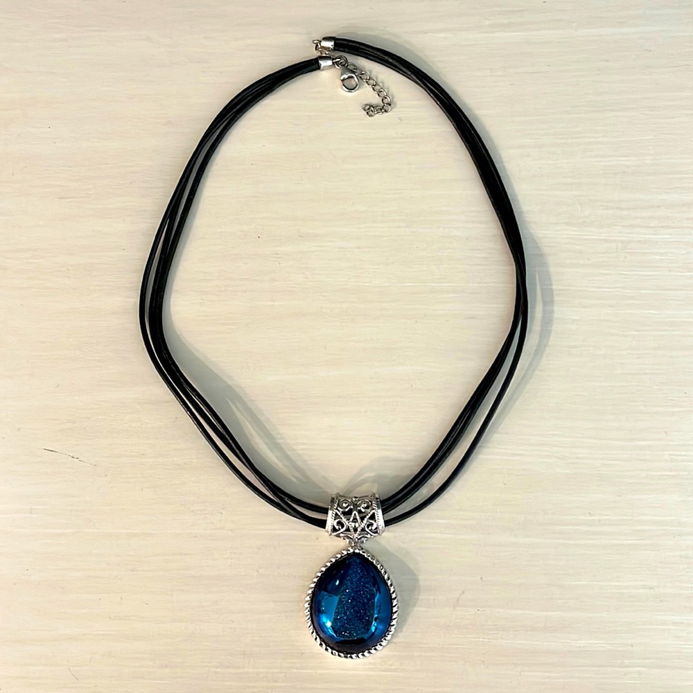 Blue stone necklace